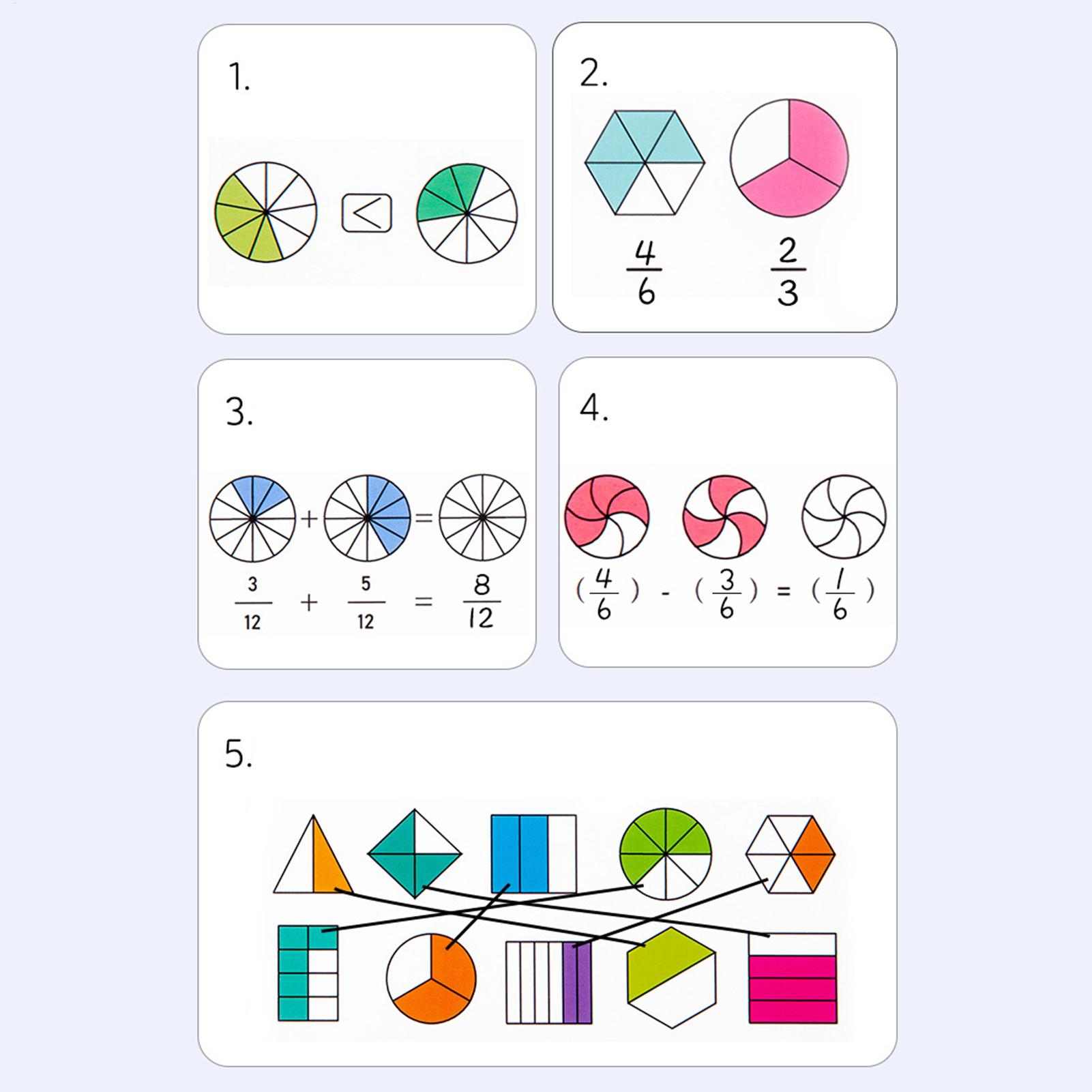 Kids Education Center - قطع الكسور المغناطيسية - لعبة تعليمية