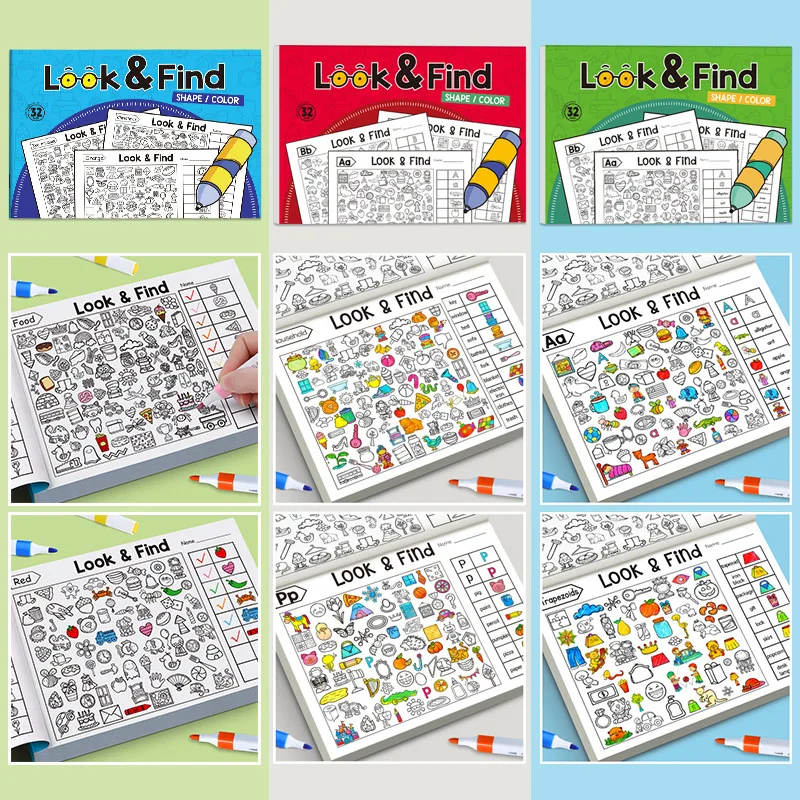 Kids Educational Workbooks - كتاب تلوين للأطفال مع أنشطة البحث