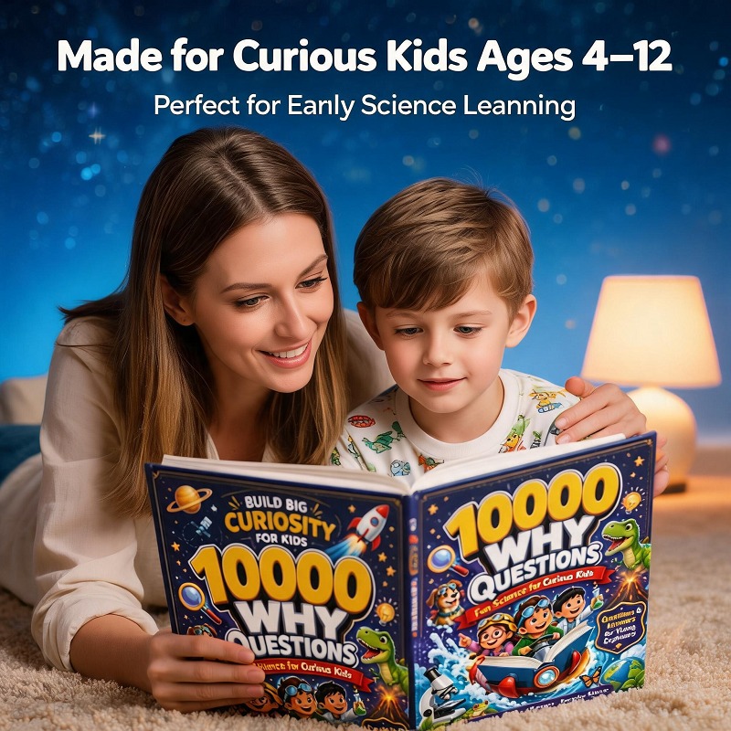 Kids Education Book - 10000 سببًا لماذا: كتاب موسوعة العلوم