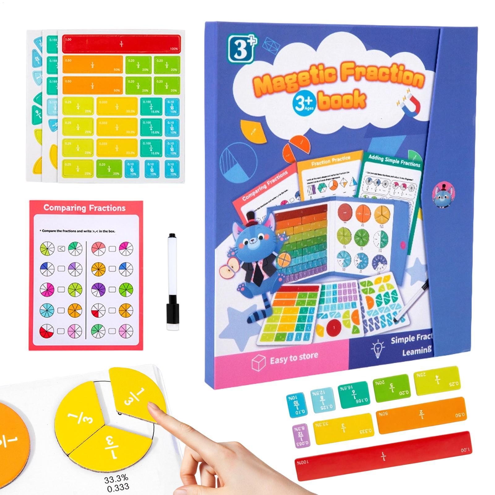 Kids Education Center - لوحة الكسور المغناطيسية التعليمية، أدوات تعليمية