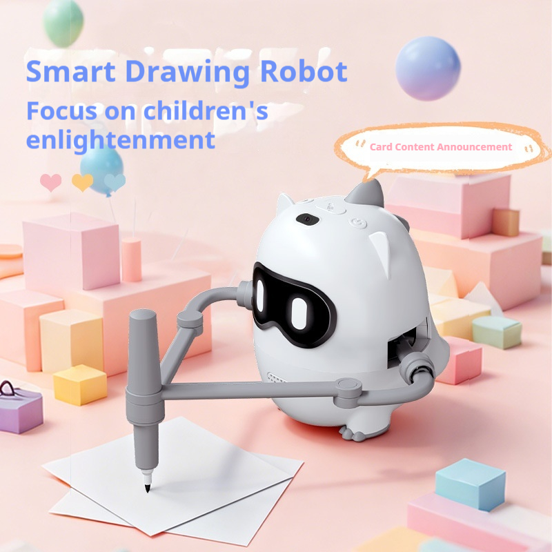 Kids Education Toy - روبوت ذكي للرسم على شكل ديناصور،