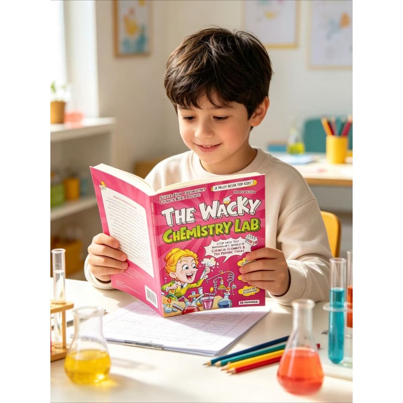 Kids Education Book - مختبر الكيمياء الغريبة: كتاب كوميدي علمي