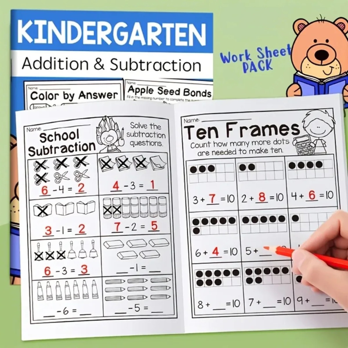 كتاب تمارين الرياضيات، أوراق ع - مراجعة Kids Education Worksheet وسعره