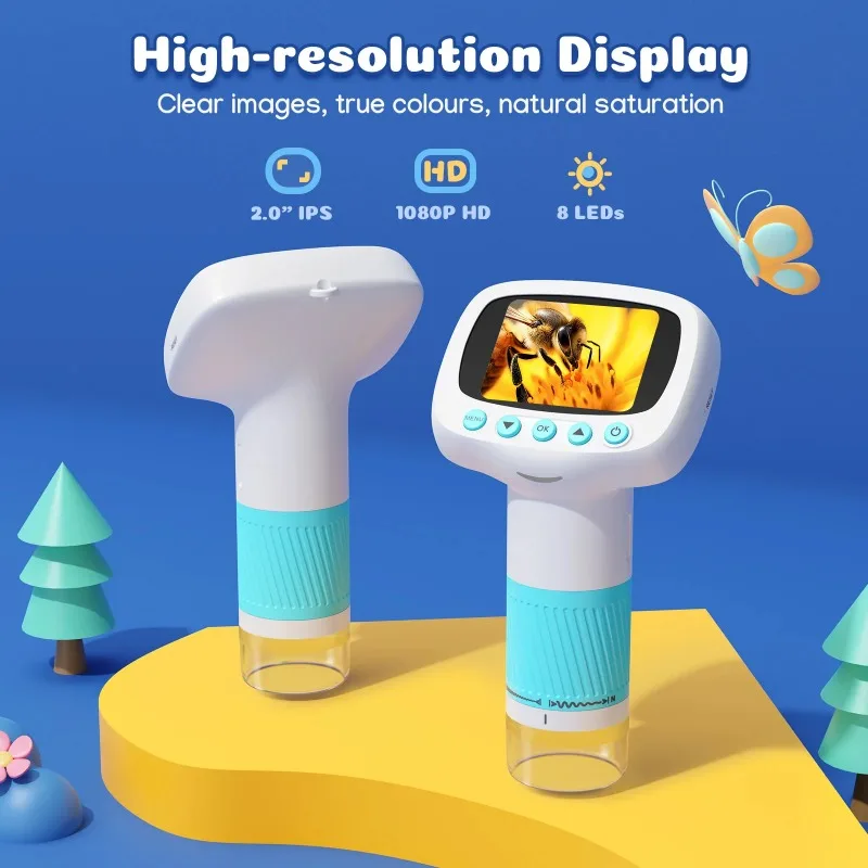 مجهر للأطفال بشاشة 2.0 بوصة وك - مراجعة Education Kids Definition وسعره