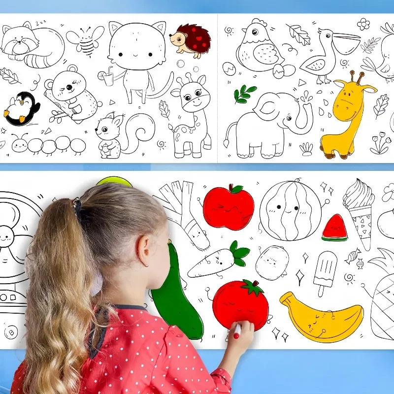 لفة ورق تلوين للأطفال لزجة يمك - مراجعة Kids Educational Workbooks وسعره
