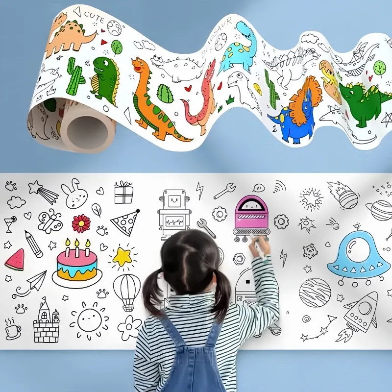 لفة ورق تلوين للأطفال لزجة يمك - مراجعة Kids Educational Workbooks وسعره
