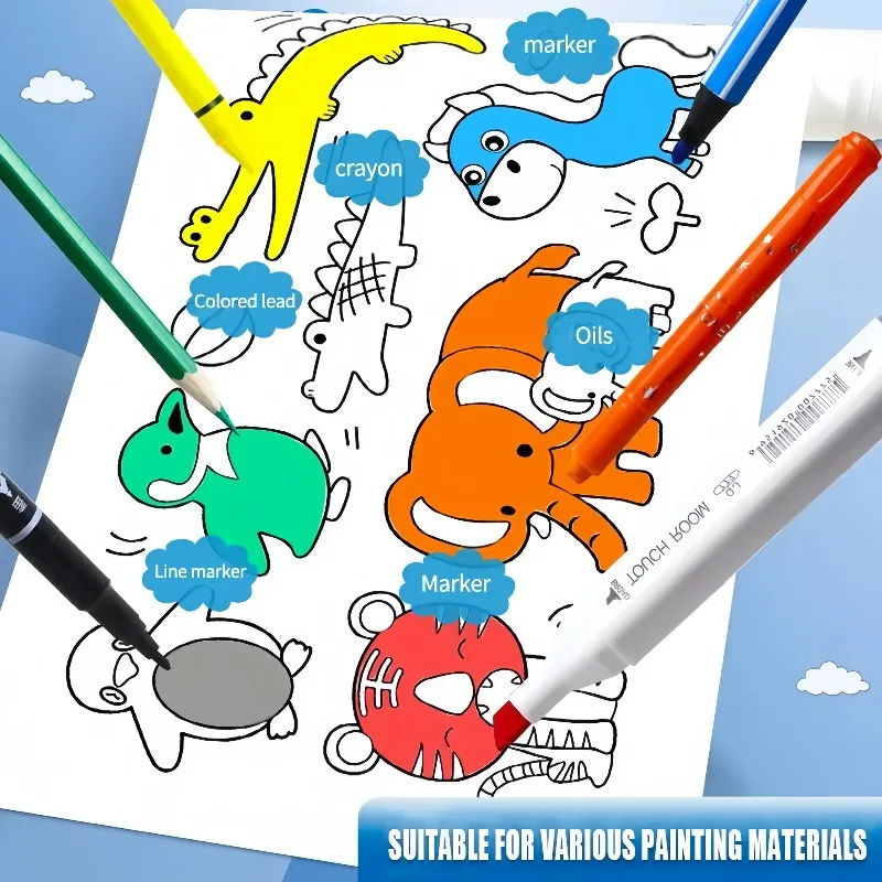 لفة ورق تلوين للأطفال لزجة يمك - مراجعة Kids Educational Workbooks وسعره
