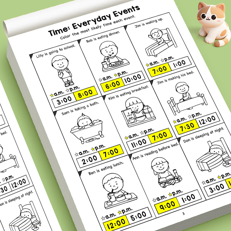 كتاب تعليمي للأطفال لتعلم الوق - مراجعة Kids Education Worksheet وسعره