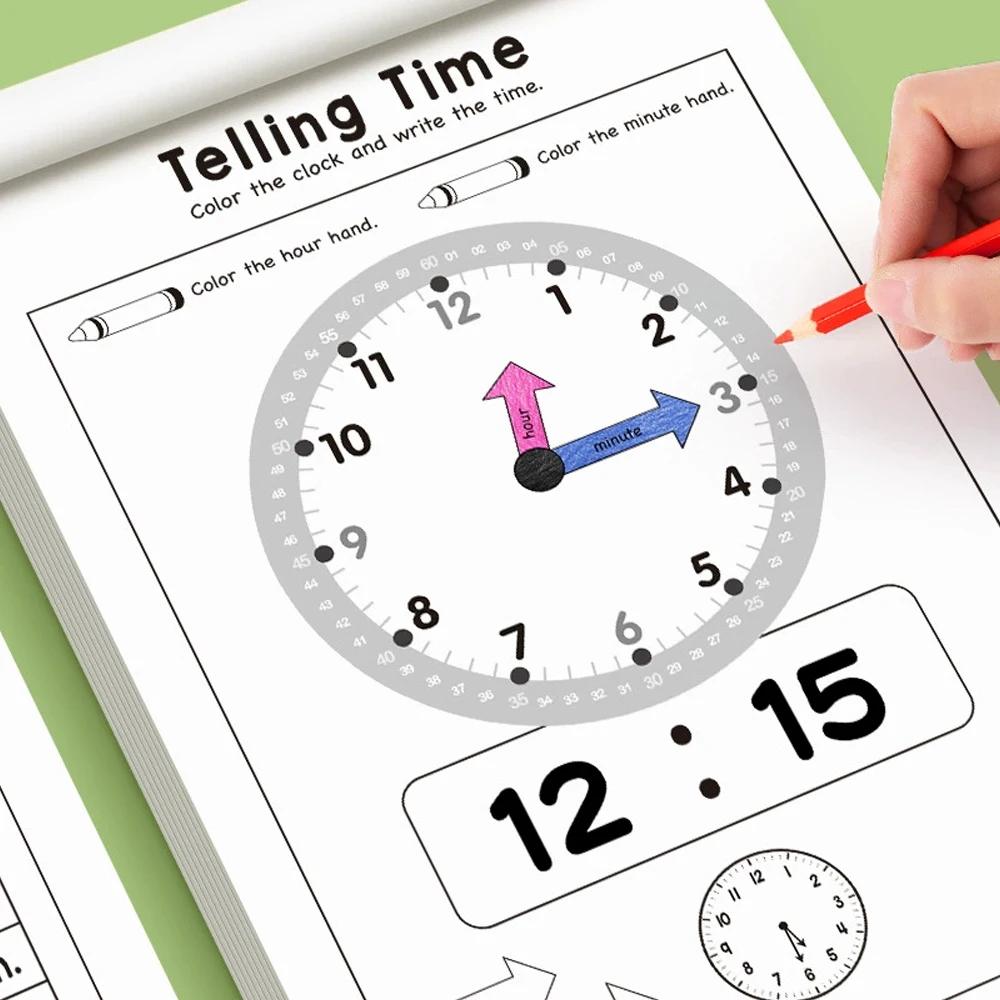 كتاب تمارين تعليمي لتعلم الوقت - مراجعة Kids Educational Workbooks وسعره