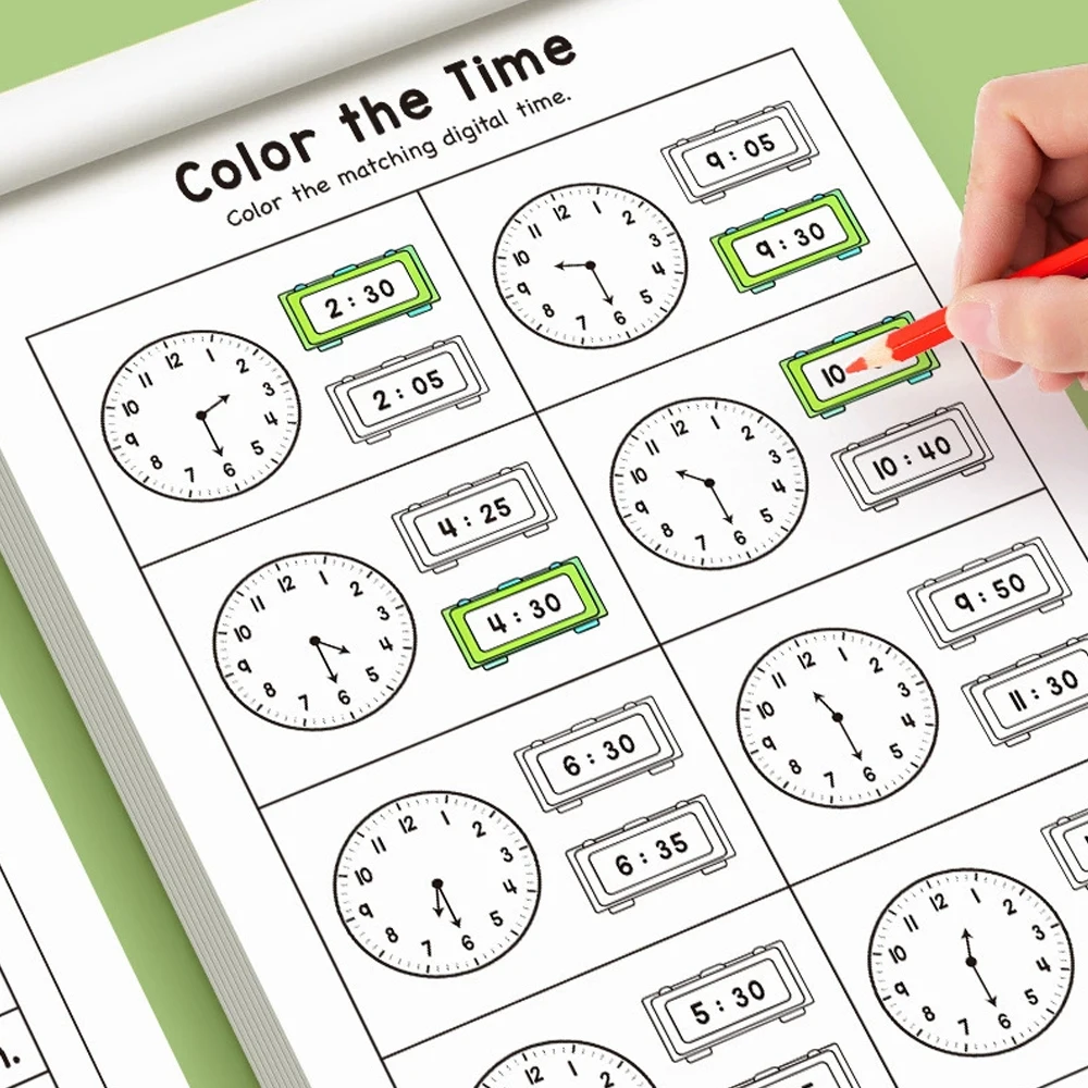 كتاب تمارين تعليمي لتعلم الوقت - مراجعة Kids Educational Workbooks وسعره